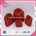 BESTPAK cheap Christmas yarn dyed cotton linen packing small drawstring bags